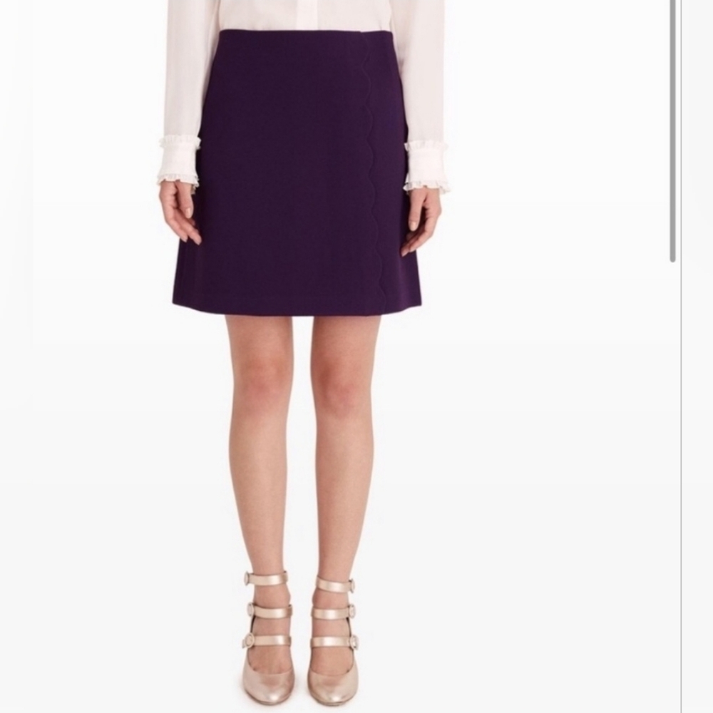 Club Monaco Eggplant Purple Scallop Vidita mini skirt in size 0